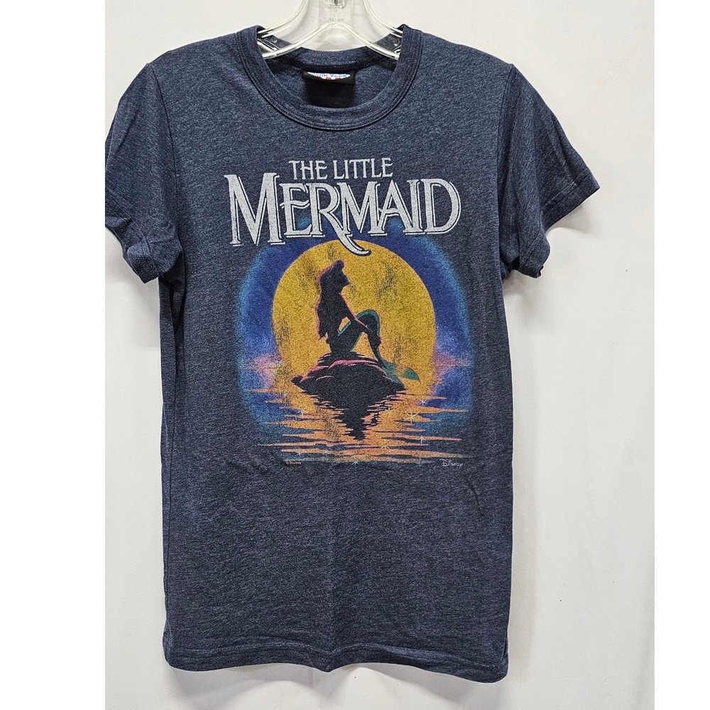 Junk Food Disney The Little Mermaid Ariel Graphic T-Shirt Heather Navy RN0100609